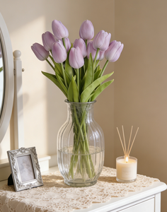 Fleurs de tulipes artificielles au toucher réel, tulipes en caoutchouc doux et vives pour la décoration de la maison - Product Image 2