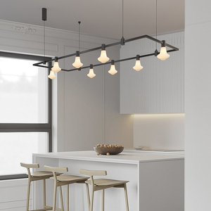 LED Track <b>Lighting</b> Large Rectangle Chandeliers for Staircase Modern <b>Dining</b> Room Chandelier Luxury Living Room - Product Image 1