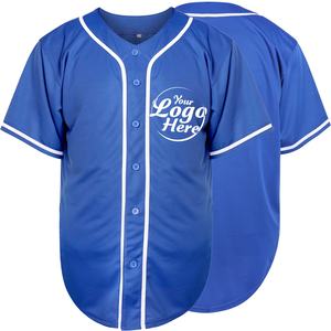 Vente en gros Chemise en jersey de baseball vierge à manches courtes boutonnée style Hip Hop - Product Image 4