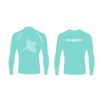DIVESTAR Grosir Sablon Sublimasi Logo Kustom Unisex Lengan Panjang UPF 50+ Pelindung Matahari Bernapas Cepat Kering