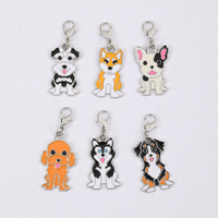 Porte-clés en métal mignon, cadeau pour meilleur ami, pendentif chien animal, bijoux de mode DIY, breloque de sac, étiquette de teckel, pour amoureux des chiens