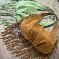 2025 nouvelle grande capacité gland sac à bandoulière en cuir suédé sacs fourre-tout avec franges Vintage femmes sacs à main