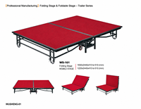 Escenario Plegable Móvil de Aleación de Aluminio y Hierro con Ruedas, Diseño Modular Portátil, Gran Capacidad de Carga, Duradero para Interiores/Exteriores
