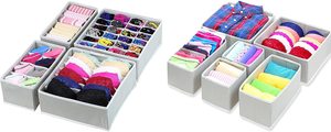 Lot de 4 organisateurs de rangement de <span class=keywords><strong>sous</strong></span>-vêtements, soutien-gorge pliable, tissu doux, séparateur de <span class=keywords><strong>tiroir</strong></span> de commode, organisateur de <span class=keywords><strong>sous</strong></span>-vêtements - Product Image 6