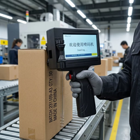 Imprimante jet d'encre portable 600 dpi, alimentée par batterie, écran tactile, machine d'impression de codes QR et dates d'expiration pour boîtes en carton