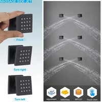 Système de douche thermostatique, Robinet en laiton, Pommeau de pluie carré 10 pouces pour plafond et douchette à main, Personnalisable pour la vente en gros et les projets