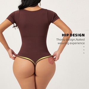 Belatome, <span class=keywords><strong>camiseta</strong></span> túnica posparto para <span class=keywords><strong>mujer</strong></span>, mono moldeador de cuerpo de manga corta, pecho, push-up, control del vientre, <span class=keywords><strong>faja</strong></span> enganchada - Product Image 4