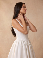 Robe de mariée en satin, style robe de bal, bustier froncé, coupe trapèze, corset, robe de mariée personnalisée, en satin ivoire