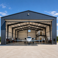 Hangar préfabriqué en structure métallique pour le stockage de jets privés et d'avions