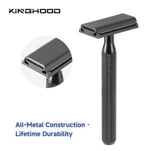 Custom Logo Eco Reusable Metal <strong>Shaving</strong> Rose Gold Men Double Edge Safety Razor With Aluminum Handle - Product Image 4
