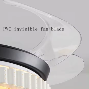 New Arrival Modern LED Pendant Light Retractable Blade Three Colors <b>Bedroom</b> Black <b>Ceiling</b> <b>Fan</b> Remote Control for Home - Product Image 6