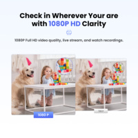 Kamera CCTV Dalam Ruangan Nirkabel Kontrol Aplikasi YDD Alexa Google Home Tuya Smart Life, Audio Dua Arah P2P