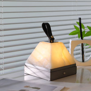 Portable Night Light Rectangle Geometric Solid LED Tap Control Battery Powered USB Rechargeable Bedside Outdoor Camping Lamp - Product Image 3
