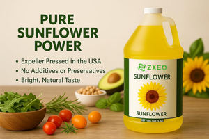 Huile de tournesol - Huile de cuisson saine pour la cuisine, la pâtisserie, la friture et plus encore - Transformée naturellement pour conserver <span class=keywords><strong>les</strong></span> antioxydants naturels - Product Image 5