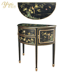 Yips LD-2503-2364 Chinoiserie Stijl Zijkast 2 Laden Voor Woonkamer Met Klassieke Luxe Handgeschilderde Bloemen & Vogel Patroon - Product Image 1