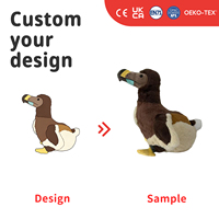 Peluche personnalisée Dodo : Jouet réaliste d'oiseau éteint, poupée en peluche, cadeau éducatif, souvenir de musée (OEM/ODM)