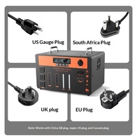 Station d'alimentation extérieure au lithium-ion phosphate de fer 220V 2500W haute puissance grande capacité pour camping à onde sinusoïdale pure