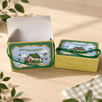 Vente en gros de boîtes en carton blanc pliables faciles à utiliser avec poignée, imprimées avec un logo personnalisé pour l'emballage de poudre de matcha, colorées