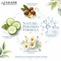 Lait Démaquillant Hydratant Beauté Naturelle 80g Lait Nettoyant Doux Démaquillant avec Huile de Jojoba pour Peaux Sensibles