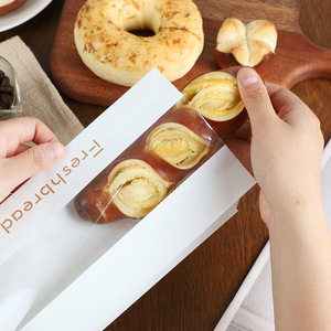 Bolsa de papel simple para pan, empaque para baguettes y panes largos, bolsa para llevar de panadería para donuts y bagels, bolsa de papel antigrasa - Product Image 3