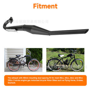 Pot d'échappement noir Liangxuekeer 80Cc en acier inoxydable anti-brûlure pour réparation de moto - Product Image 4