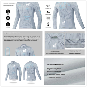 <span class=keywords><strong>Ropa</strong></span> de Ciclismo Personalizada Unisex de Invierno, Ligera, Cortavientos, de Forro Polar, Alta Elasticidad, Jersey de Ciclismo de Manga Larga, <span class=keywords><strong>Ropa</strong></span> Deportiva - Product Image 2