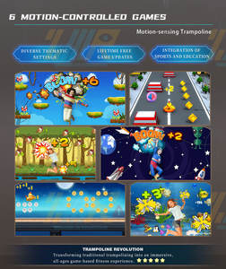 Jeu de projection sur trampoline interactif à capture de mouvement avec mur de réalité augmentée et détection de mouvement Kinect, équipement de terrain de jeu pour enfants - Product Image 5