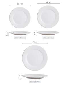 Assiette en porcelaine blanche avec logo personnalisé, design luxueux, diamètre de 8 pouces, écologique, pour les fêtes, la <span class=keywords><strong>maison</strong></span>, les restaurants/hôtels - Product Image 3