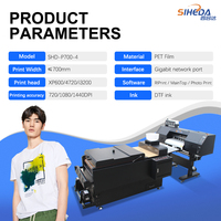 Mquina De Impresin De Pelcula Para Mascotas, Camiseta, Ropa, Xp600/I3200, 60cm, Cuatro Cabezales