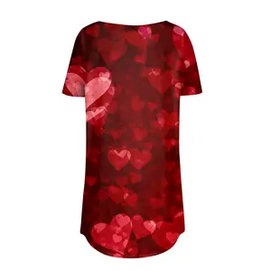 2024 Hot Bán Phụ Nữ T-Shirts Thời Trang Ngắn Tay Áo In Crew Neck Casual T-Shirt Phụ Nữ Cho Ngày Valentine