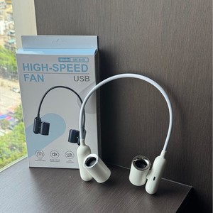 Nouveau ventilateur tour de cou <span class=keywords><strong>portable</strong></span> à chargement USB, longue autonomie, sortie d'air réglable, tuyau souple, conception turbine, en plastique ABS, pour une utilisation mains libres - Product Image 5