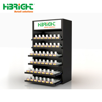Armoire de présentation de cigarettes en métal robuste à plusieurs niveaux, noire, sur mesure, pour supermarché, magasin de proximité