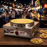 Crêpière carrée professionnelle en acier inoxydable sur mesure, à gaz, fixe, avec conception insonorisée pour équipement de cuisine professionnel