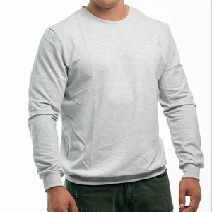 Sweat-shirt à col rond en coton extensible pour homme, 95 % coton, 5 % lycra, épais, chaud, décontracté, sportif, vente en gros - Product Image 1