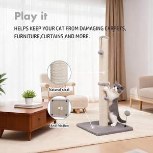 <span class=keywords><strong>Arbre</strong></span> <span class=keywords><strong>à</strong></span> <span class=keywords><strong>chat</strong></span> moderne et abordable en sisal crème, avec structure d'escalade, tour d'activités en corde de sisal et <span class=keywords><strong>grande</strong></span> maison de jeu pour chats de <span class=keywords><strong>grande</strong></span> <span class=keywords><strong>taille</strong></span> - Product Image 4