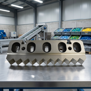 Ensemble de couteaux de précision usinés et de lames de stator pour broyeur industriel à un seul arbre – Pièces d'usure à haute résistance - Product Image 2