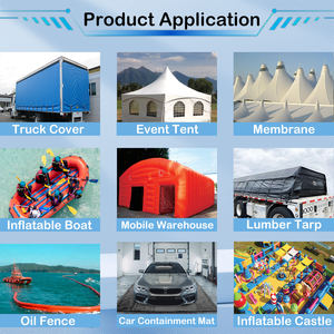 Rouleau de tissu <span class=keywords><strong>enduit</strong></span> PVC haute résistance 1000D*1000D, bâche stratifiée PVC 650 g/m² pour couverture de camion, tente - Product Image 2