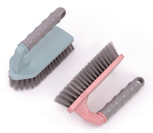 Brosse à récurer les mains en plastique pour le nettoyage domestique, le linge et les chaussures, avec design antidérapant, écologique, durable, manche en acier et poils en nylon - Product Image 4