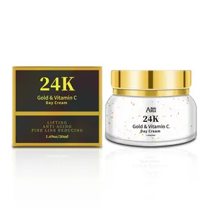 private label 24k gold skin care moisturizing lifting anti aging beauty day face cream