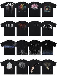 Amirys T-<span class=keywords><strong>shirt</strong></span> de luxe de créateur de haute qualité pour hommes et femmes Vêtements imprimés à la mode T-<span class=keywords><strong>shirt</strong></span> respirant 100% coton - Product Image 1