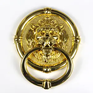 Mango de armario de cocina, cabeza de león de lujo, dorado, moderno, de alta calidad