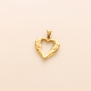 <span class=keywords><strong>Fournisseur</strong></span> de bijoux en gros tendance personnalisée texture en <span class=keywords><strong>acier</strong></span> <span class=keywords><strong>inoxydable</strong></span> plaqué or 18 carats pendentifs breloques en forme de cœur pour accessoires de bijoux - Product Image 4
