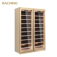 Armoire à cigares RACHING CD1200 à double porte, capacité de stockage de 1600 cigares et 130 bouteilles, humidité et température constantes, en acier inoxydable