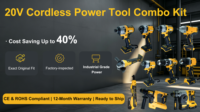 Kit d'outils électriques sans fil 7 pièces, ensemble combiné d'outils électriques sans balais, parfait pour la rénovation de la maison et l'entretien mécanique