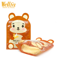 Bolsas De Plastico personnalisé imprimé anti-odeur découpé irrégulier forme spéciale Mini fermeture éclair Mylar sac chat chien traiter pochette de nourriture pour animaux de compagnie