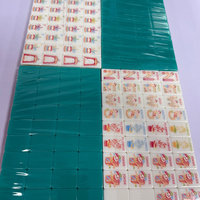 Tuiles de Mahjong américaines modernes en acrylique brillant, thème tennis personnalisé, ensemble complet, faces imprimées, écologiques, durables, portables
