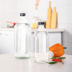 A granel 8oz 16oz 32oz <span class=keywords><strong>Old</strong></span> Fashioned Classic Clear Round Cocina Vinagre Dispensador de aceite Botella de vidrio - Product Image 4
