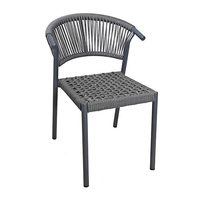 Chaise de salle à manger en bois, en plastique, sans bras, en aluminium, anti-rouille, étanche, pour restaurant, café, bistro