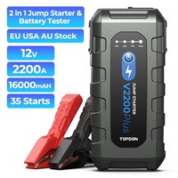 TOPDON V2200Plus 2200A 12V d'urgence Portable Auto camion voiture batterie Boosters batterie externe 2-en-1 batterie testeur Pack saut démarreur