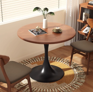 Nordic Style <strong>Tulip</strong> Design Corner <strong>Table</strong> Durable Solid Wood Teak for Home Living Room Furniture - Product Image 5